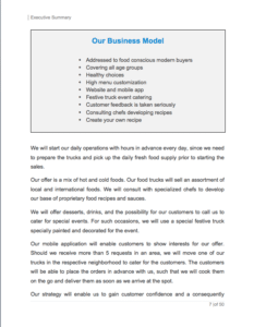 9+ Food Truck Business Plan Examples – PDF