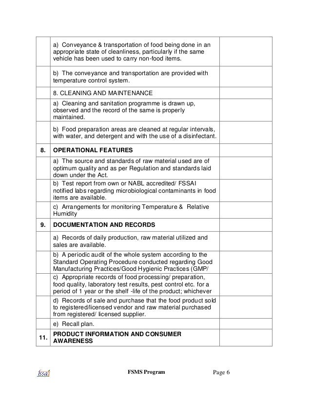 Food Safety Management System Management Review Food