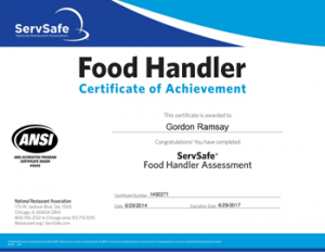 Food Safety Certification Ohio Department of Health