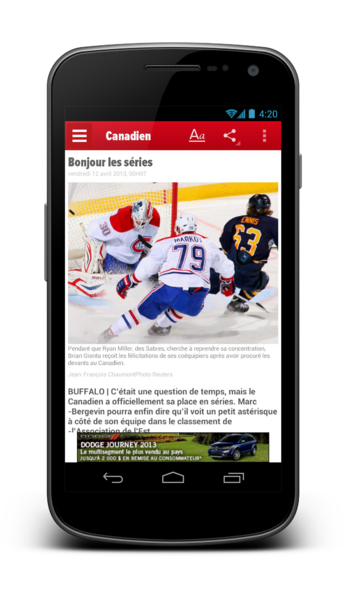 La nouvelle application J5 du Journal de